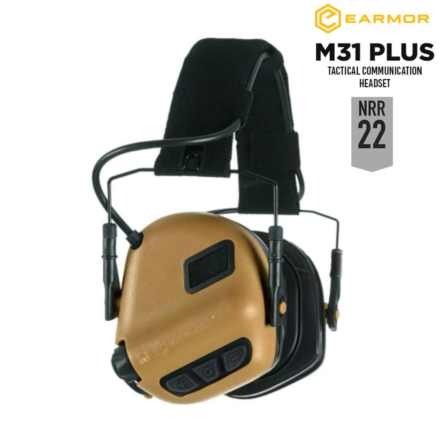 Opsmen Earmor M31 PLUS Elektronik Atış Kulaklığı Kulak Koruma (Cayote Brown) Kahverengi