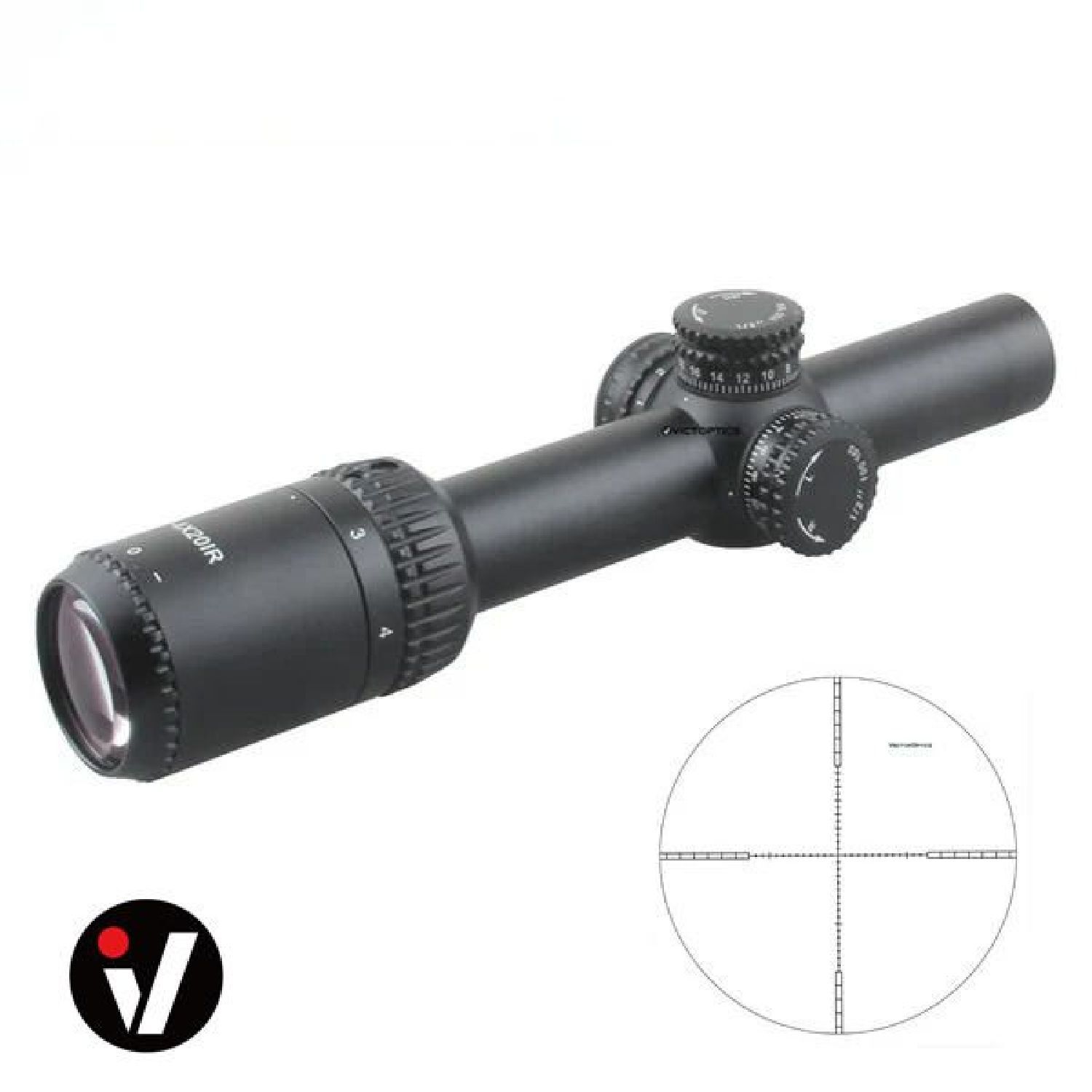 Victoptics X4 1-4x20IR 1'' Aydınlatmalı SFP Tüfek Dürbünü