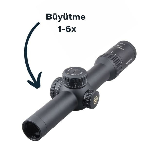 Vector Optics 34mm Continental 1-6x28FFP Tüfek Dürbünü SCFF-31