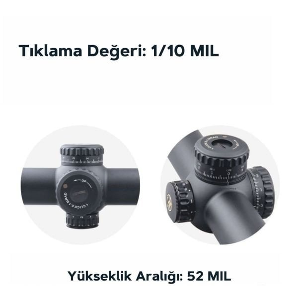 Vector Optics 34mm Continental 1-6x28FFP Tüfek Dürbünü SCFF-31
