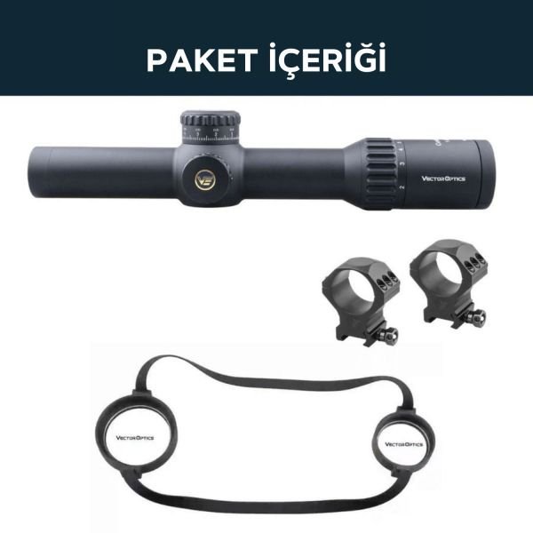 Vector Optics 34mm Continental 1-6x28FFP Tüfek Dürbünü SCFF-31