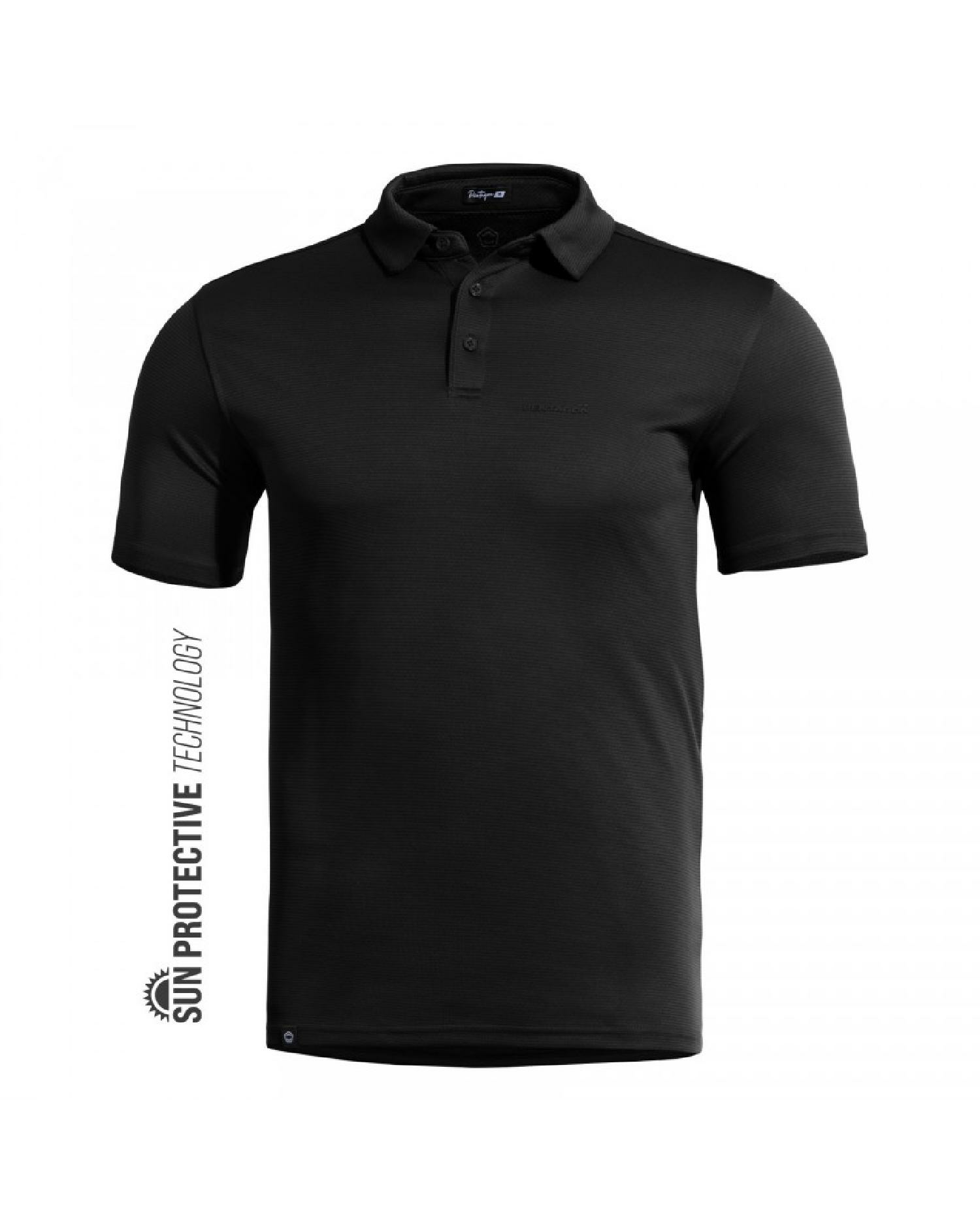 Pentagon Vanquish Sun Protective Polo T-shirt Siyah