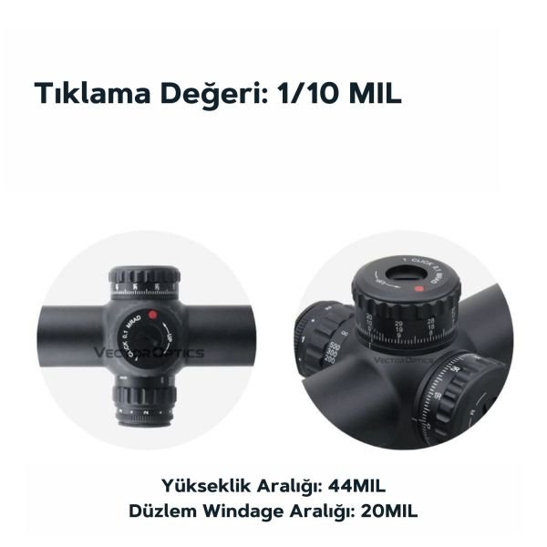 Vector Optics 34mm Continental 3-18x50FFP Tüfek Dürbünü SCFF-28