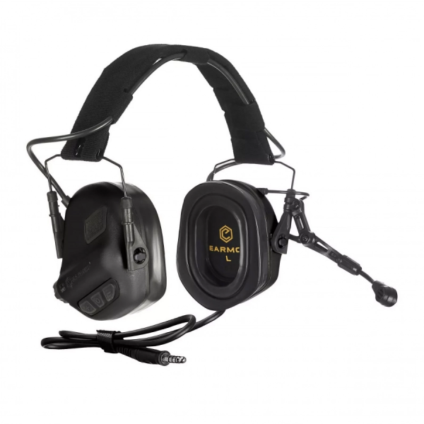 EARMOR M32 PLUS Telsiz Yuvalı Kulak Koruma  Elektronik Atış Kulaklığı (Black) Siyah