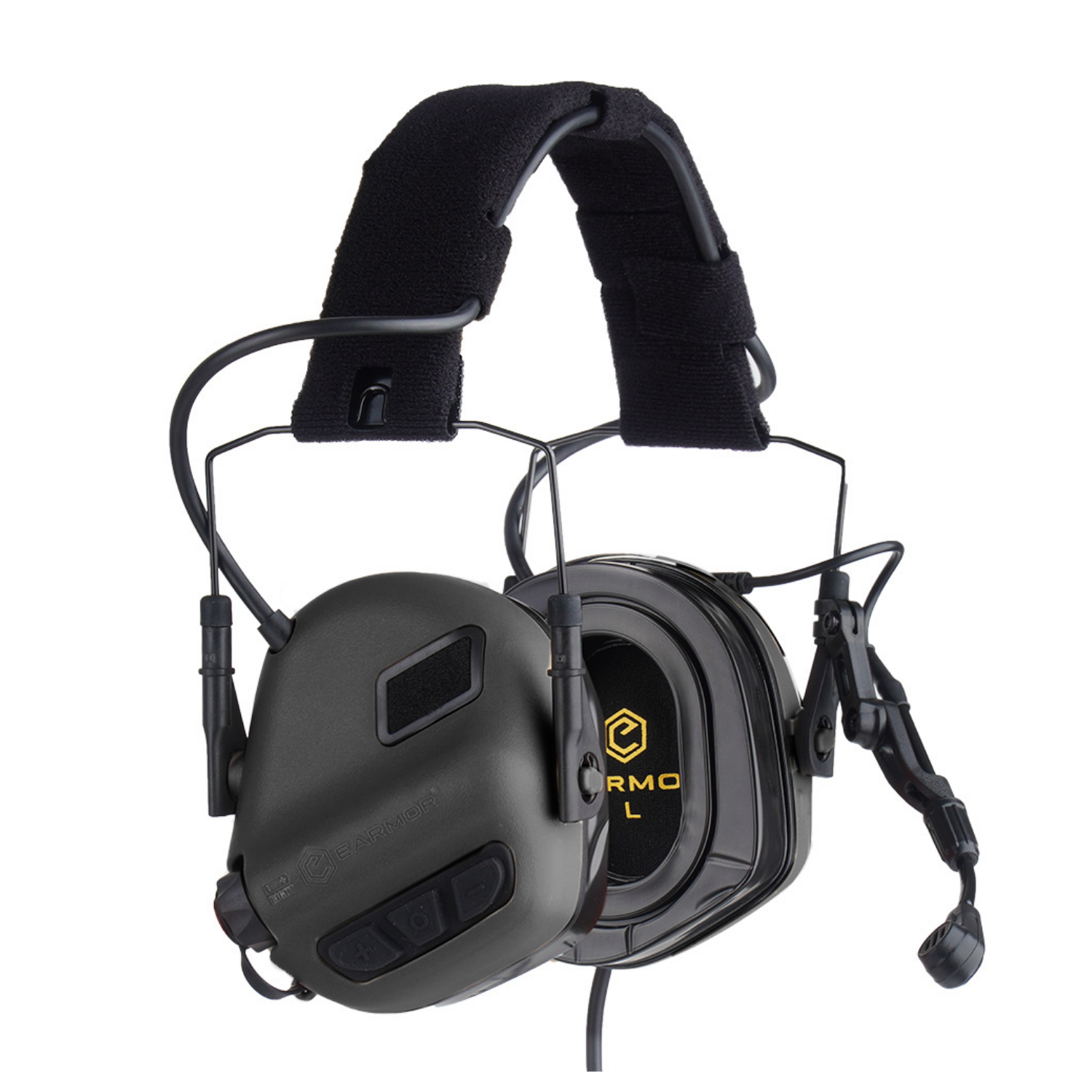 EARMOR M32 PLUS Telsiz Yuvalı Kulak Koruma  Elektronik Atış Kulaklığı (Black) Siyah