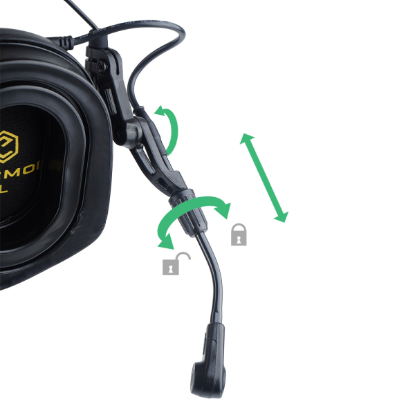 EARMOR M32 PLUS Telsiz Yuvalı Kulak Koruma  Elektronik Atış Kulaklığı (Black) Siyah