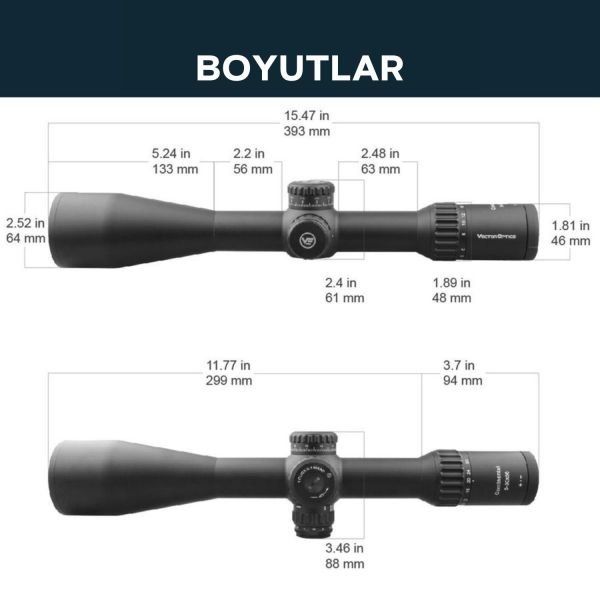 Vector Optics 34mm Continental 5-30x56FFP Tüfek Dürbünü SCFF-30