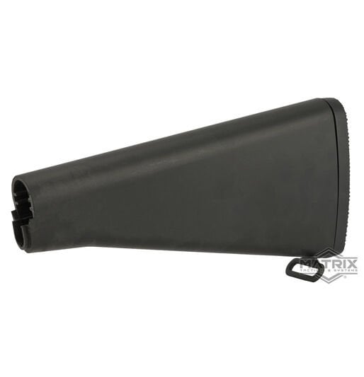 Matrix M4/M16 Sabit Dipçik Geniş Pil Yuvası  Airsoft AEG için SIYAH