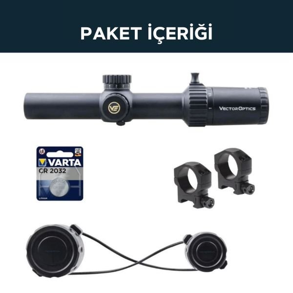 Vector Optics Taurus 1-6x24FFP Tüfek Dürbünü SCFF-27