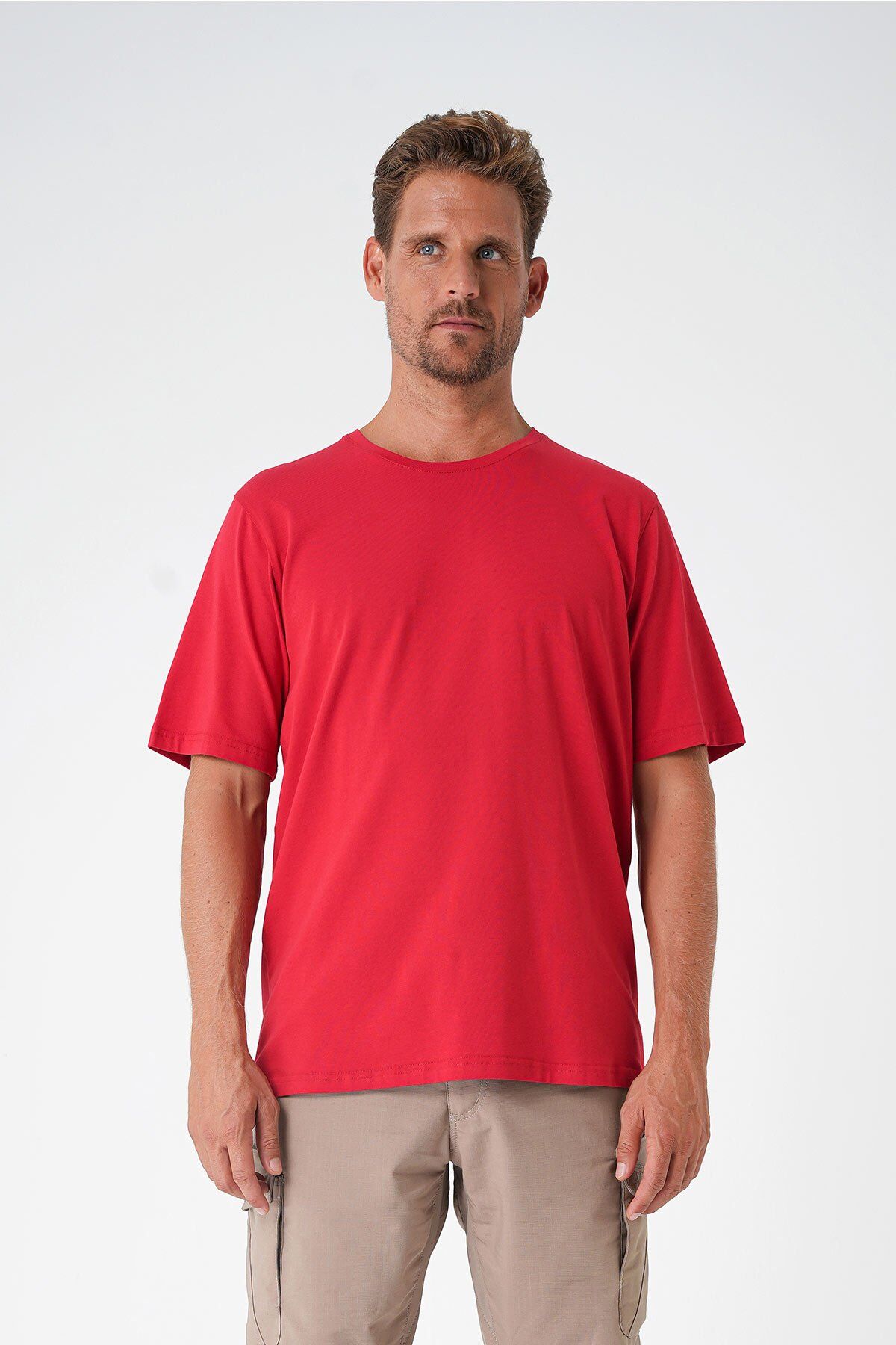 Casual Neo Organic T-shirt  - P-000289 Casual Neo Organic T-shirt  - P-000289 KIRMIZI XL KIRMIZI XL