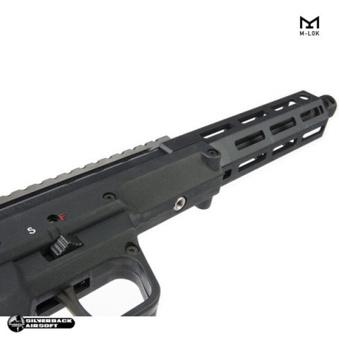 SILVERBACK SRS A2/M2 ''16inç Namlu'' Desert Tech Lisanslı COVERT Airsoft Sniper Tüfek - Siyah