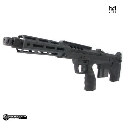 SILVERBACK SRS A2/M2 ''16inç Namlu'' Desert Tech Lisanslı COVERT Airsoft Sniper Tüfek - Siyah