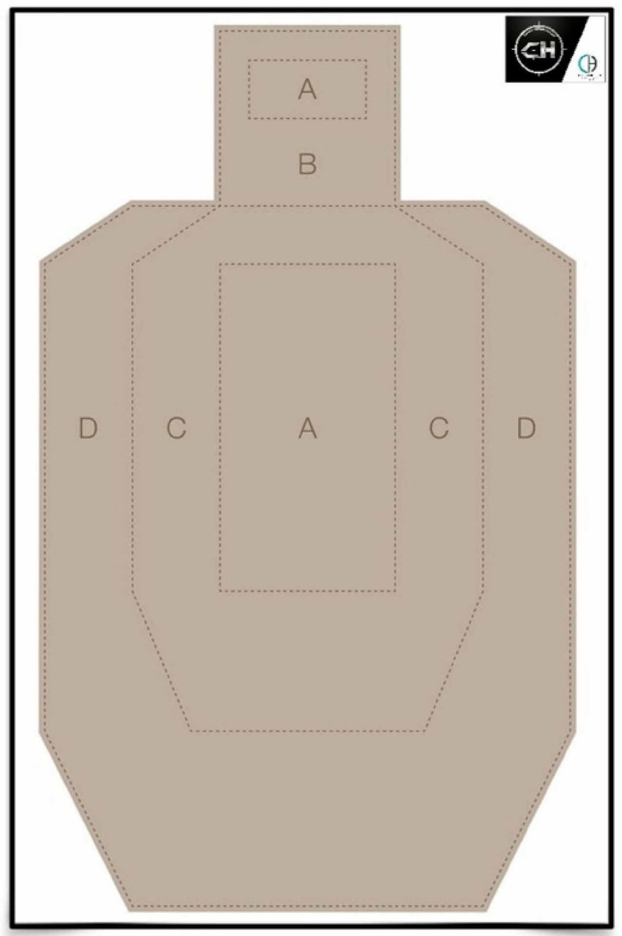 BC-IPSC Kağıt Hedef Çeşitleri-Tek Renk 250 Adet. MODEL-2