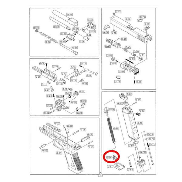 We G17 - G19 Şarjör Yayı Pimi Parça No #66