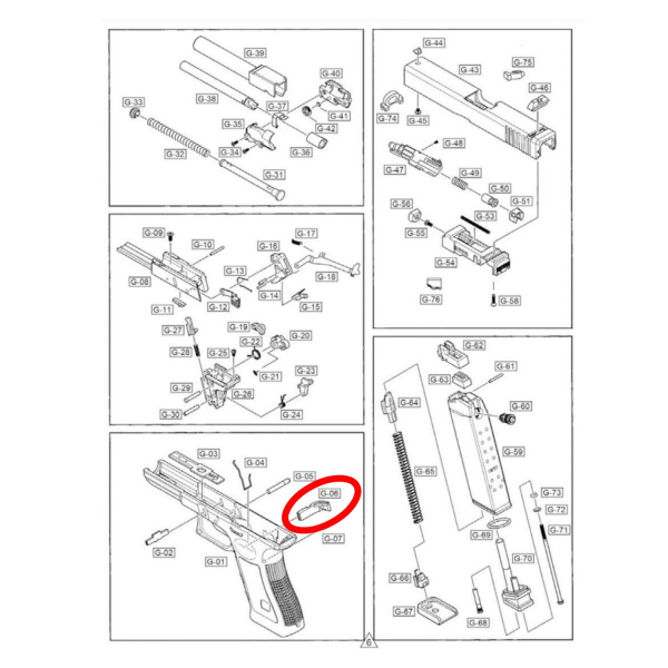 We Glock 17 Gen 3 Şarjör Mandalı Parça No G17 G3 #6