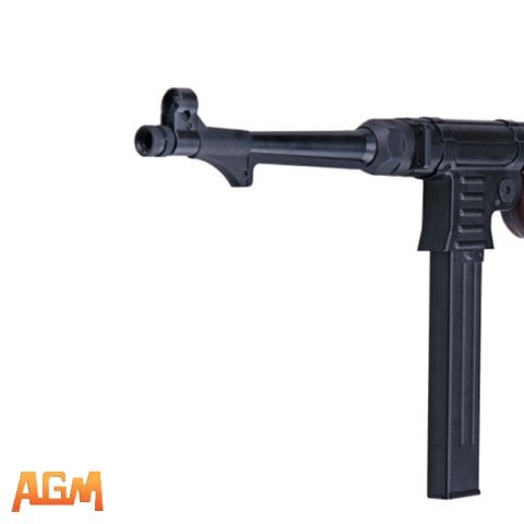 AGM MP-007 MP40 AEG AİRSOFT SMG TÜFEĞİ, SİYAH, AĞAÇ