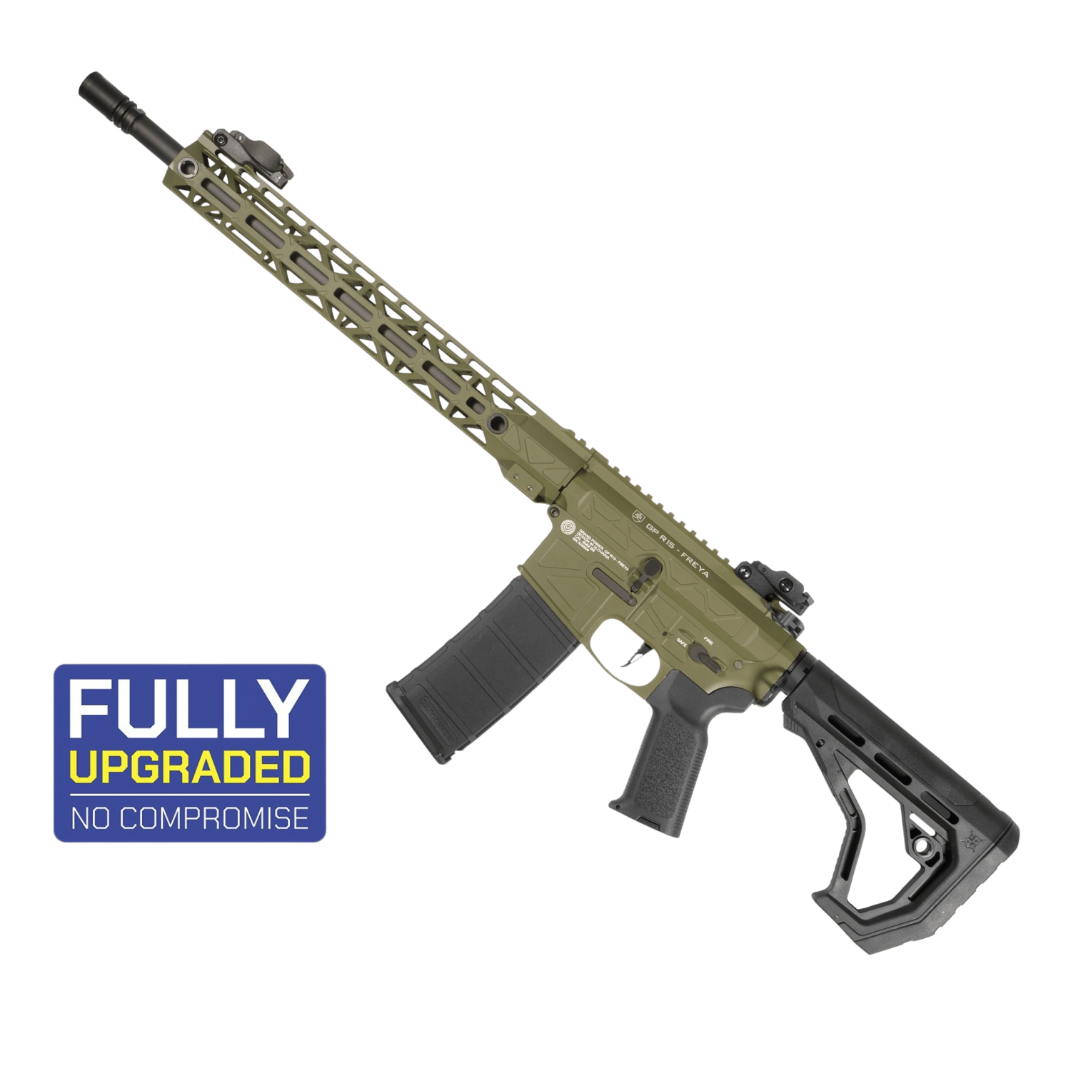 Delta Armory FREYA R15 M-LOK 14'' DMR Gen.2 HAKİ Airsoft Tüfek (FULL CNC+ETU)