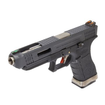 WE G34 T5 Siyah Sürgü/Gümüş Namlu/Siyah Gövde GBB Airsoft Tabanca