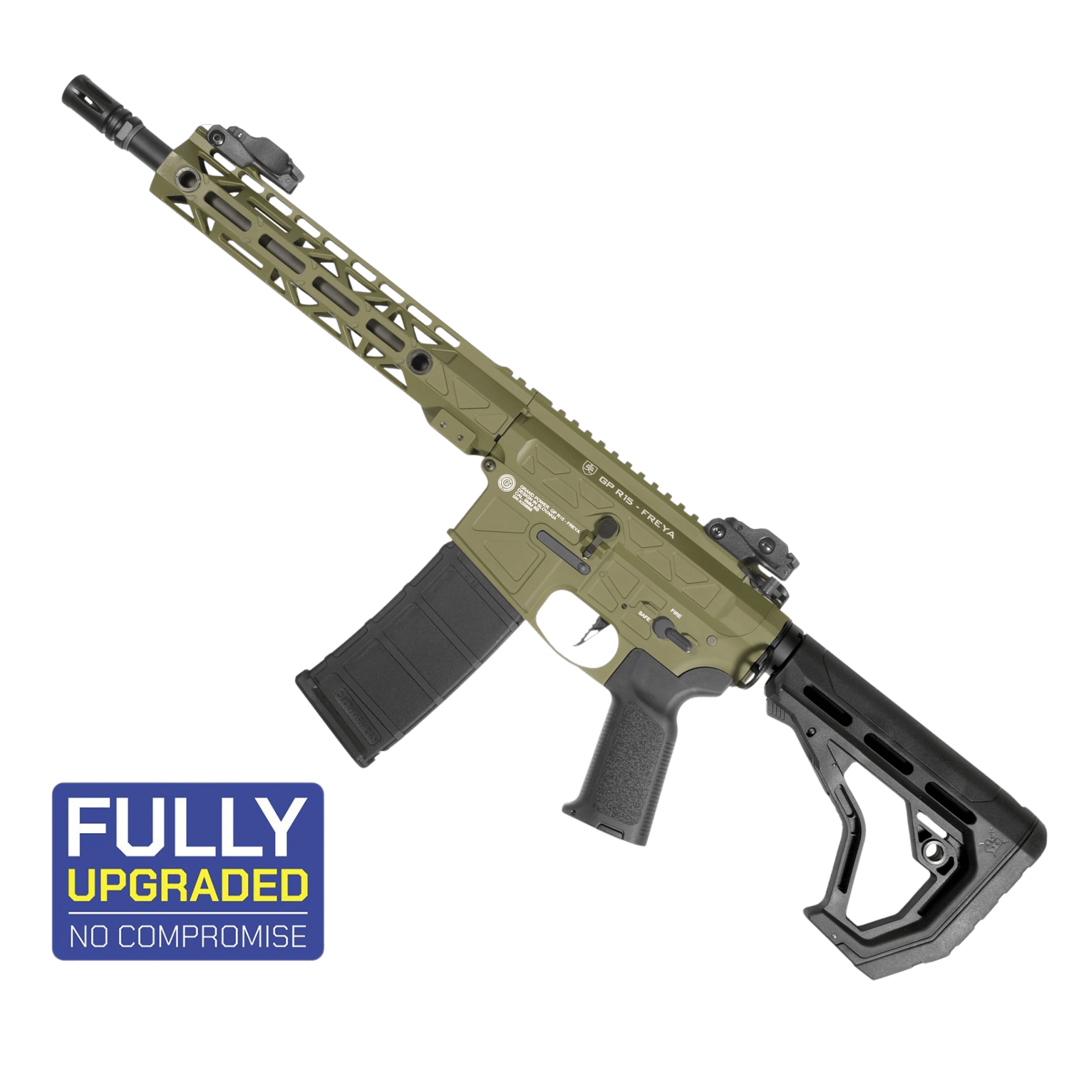 Delta Armory FREYA R15 M-LOK 10'' Gen.2 HAKİ Airsoft Tüfek (FULL CNC+ETU)