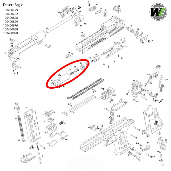 We Desert Eagle Nozzle Set Parça No #50-54