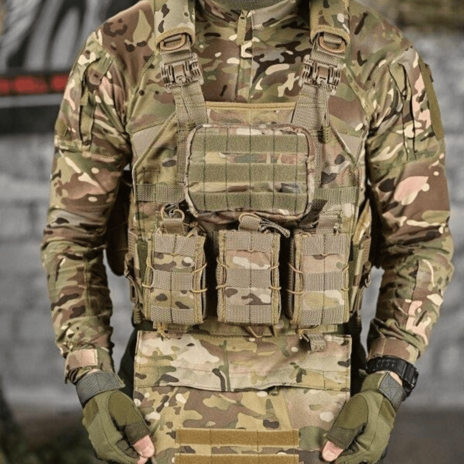 Single Sword Kasık Korumalı Pratik Hücum Yeleği Kod-5 MULTİCAM