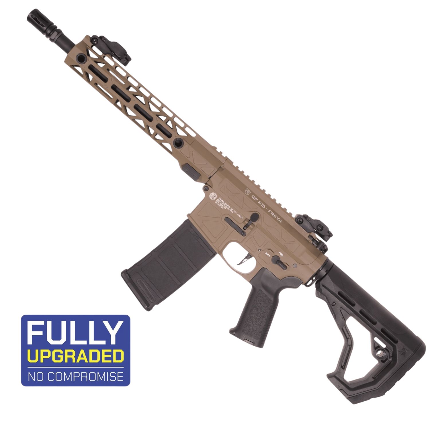 Delta Armory FREYA R15 M-LOK 10'' Gen.2 TAN Airsoft Tüfek (FULL CNC+ETU)
