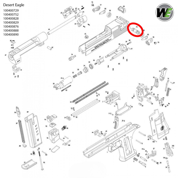 We Desert Eagle Emniyet Mandalı Parça No #75