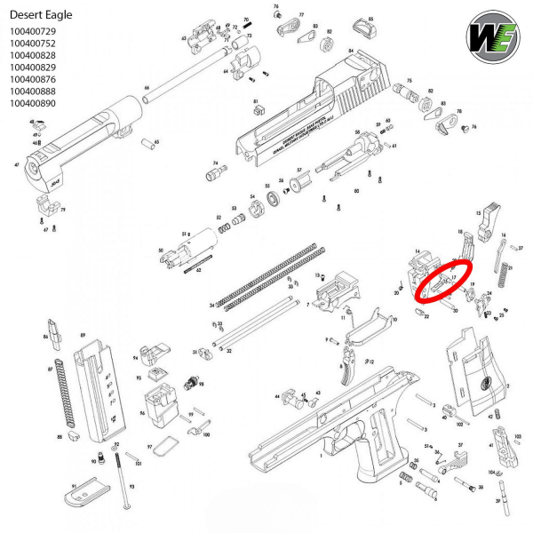 We Desert Eagle Hammer İğnesi Parça No #17