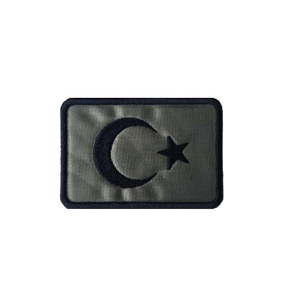 HAKI TURK BAYRAGI ASKERI PATCH - SIYAH AYYILDIZ
