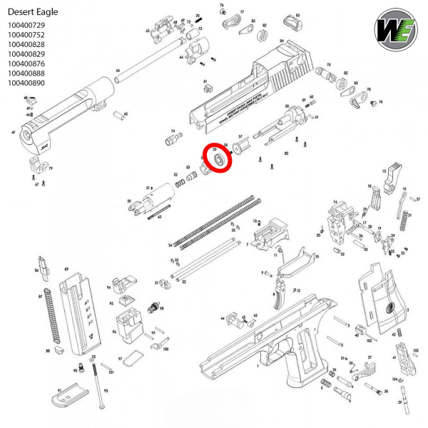 We Desert Eagle Piston Başı Parça No #55