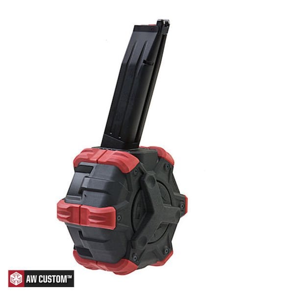 AW Custom HX HiCAPA RED 400BB GBB Gas Drum Magazine