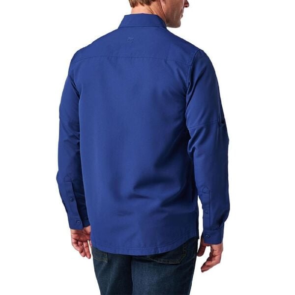 5.11 Marksman L/S Koyu Mavi Gömlek – Uzun Kollu, Fileli, 50+ UPF Koruma