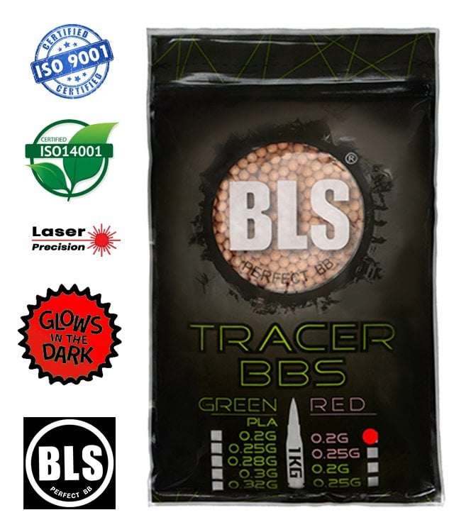 BLS Perfect 0.20g Tracer Red 5000adet Kırmızı Airsoft BB 1KG
