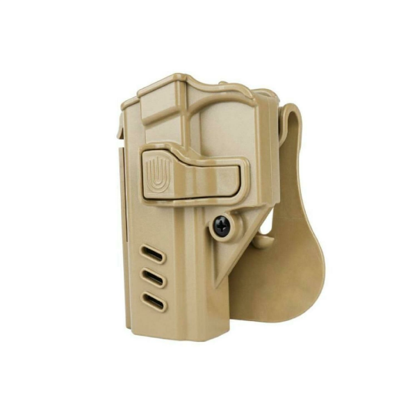 SS BG Plastik Tetik Kitlemeli Hızlı Çekim Silah Kılıfı BEJ GLOCK SAĞ