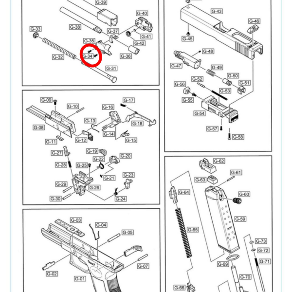 We G19 Serisi Hop Up Vida 2'li Set Parça No #34