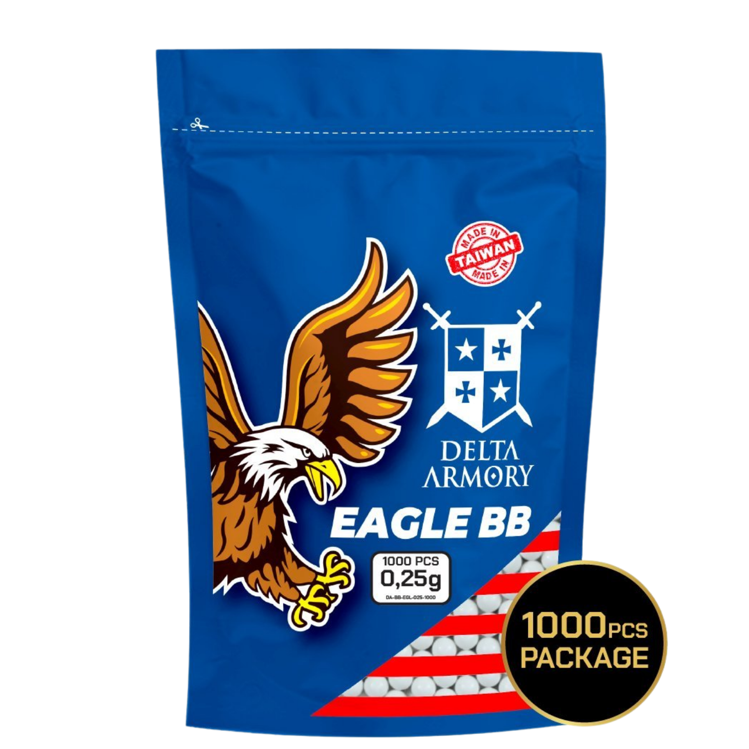 Delta Armory 0.25g AIRSOFT BB 1000Adet EAGLE Serisi (DA-BB-EGL-025-1000)