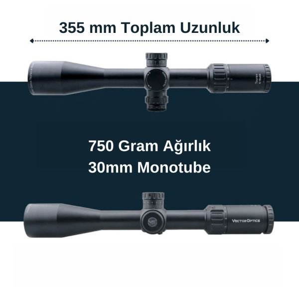 4-16x44 TOUREX FFP Tüfek Dürbünü SCFF-24
