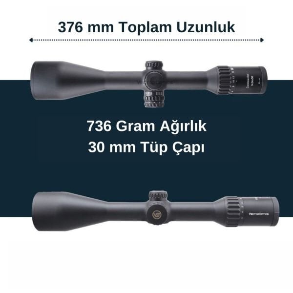 Continental x8 3-24x56 SFP Hunting ED Tüfek Dürbünü