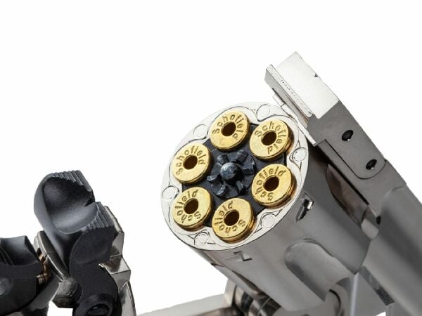 ASG Schofield 4.5mm Toplu Pellet Havalı Tabanca SILVER Beyaz Kabzalı