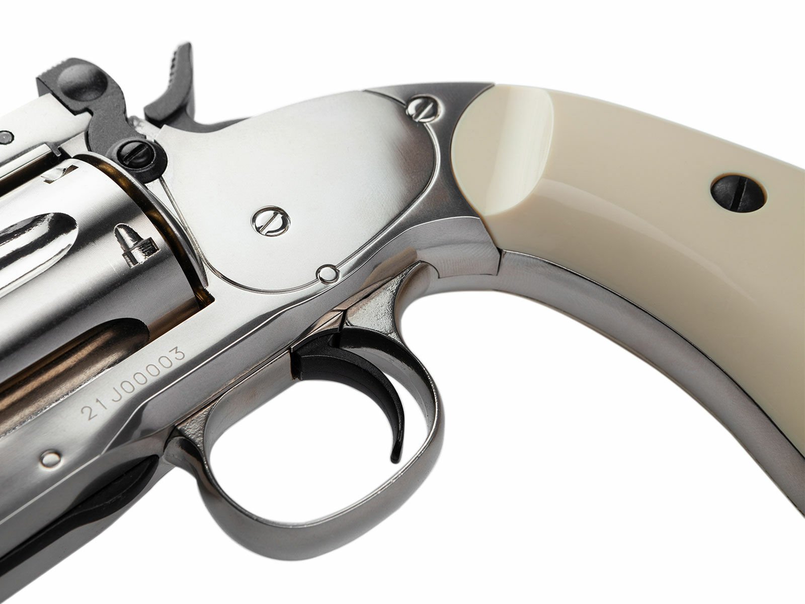 ASG Schofield 4.5mm Toplu Pellet Havalı Tabanca SILVER Beyaz Kabzalı