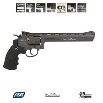 ASG DAN WESSON 8 GRI TOPLU HAVALI TABANCA REVOLVER 4.5mm 16183