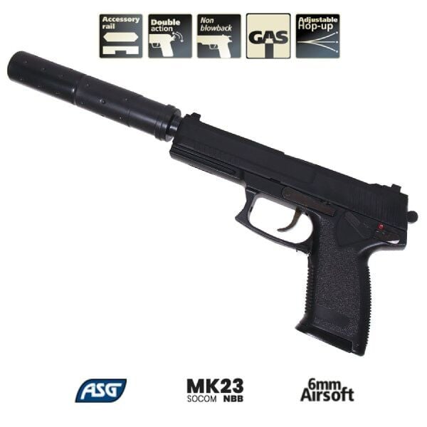 ASG MK23 Silent Susturuculu NBB Airsoft Tabanca