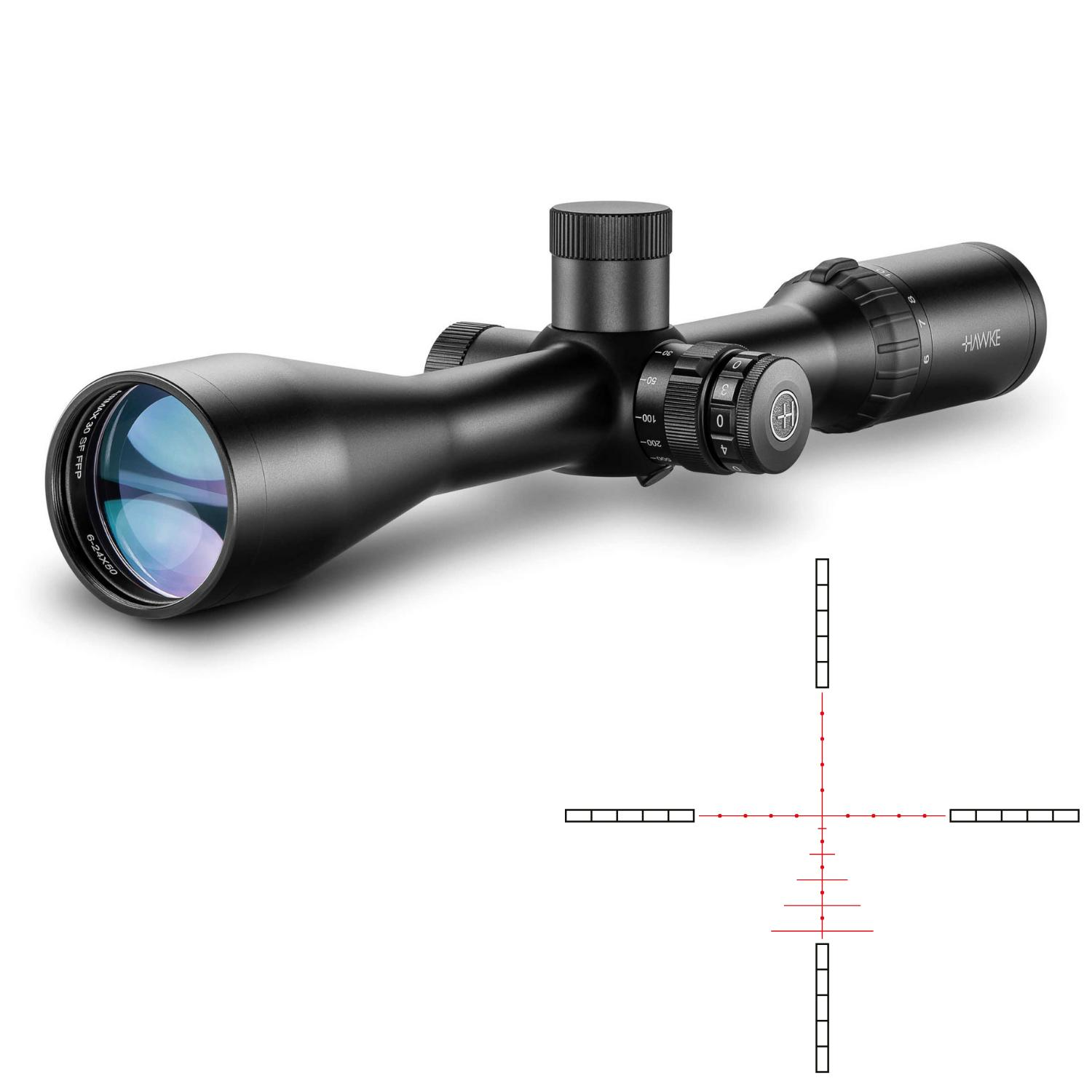 HAWKE Airmax 30mm FFP 6-24x50 SF (AMX IR) Tüfek Dürbünü 13352