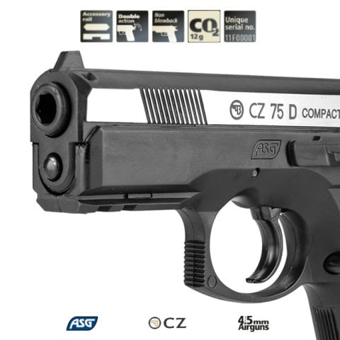 ASG CZ75 D COMPACT ÇİFT RENK HAVALI TABANCA 16200
