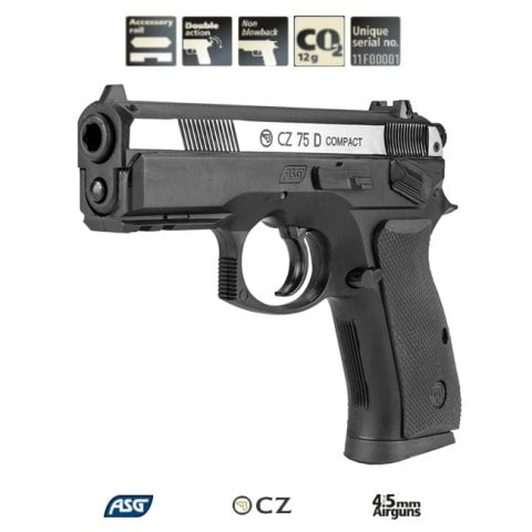 ASG CZ75 D COMPACT ÇİFT RENK HAVALI TABANCA 16200