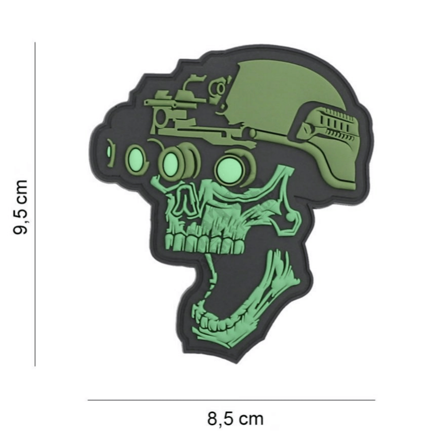 101INC Patch 3D PVC YESIL KURUKAFA