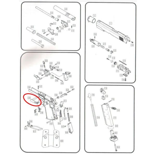 We 1911 V3 Kızak Kilidi Siyah Parça No #38