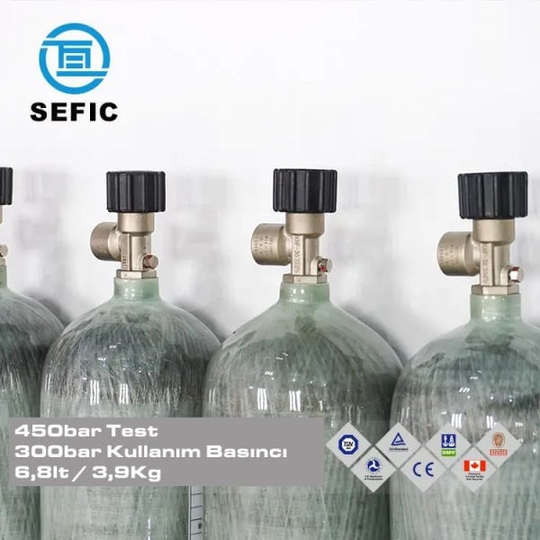 SEFIC 6.8 Litre 300 Bar Karbonfiber Scuba Tüp