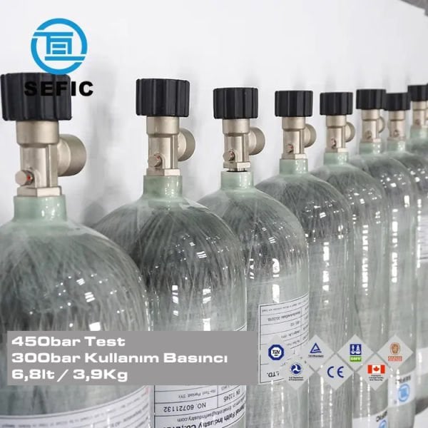 SEFIC 6.8 Litre 300 Bar Karbonfiber Scuba Tüp