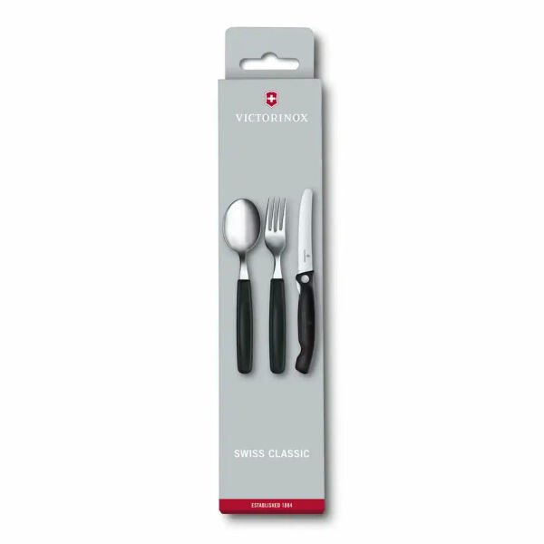 Victorinox 6.7192.F3 Swiss Classic 3 Parça Masa Seti, Siyah